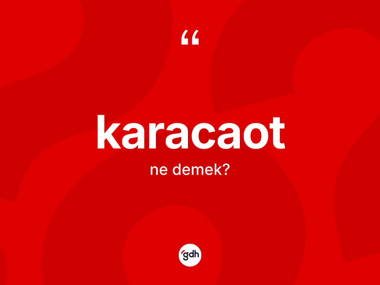 Karacaot kelimesi ne anlama gelir? Karacaotun TDK'ya göre anlamı nedir?
