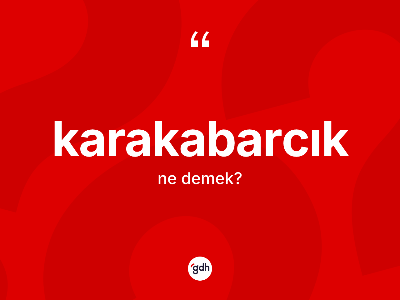 Karakabarcık kelimesinin anlamı nedir? Karakabarcık kelimesinin kaç farklı anlamı var?