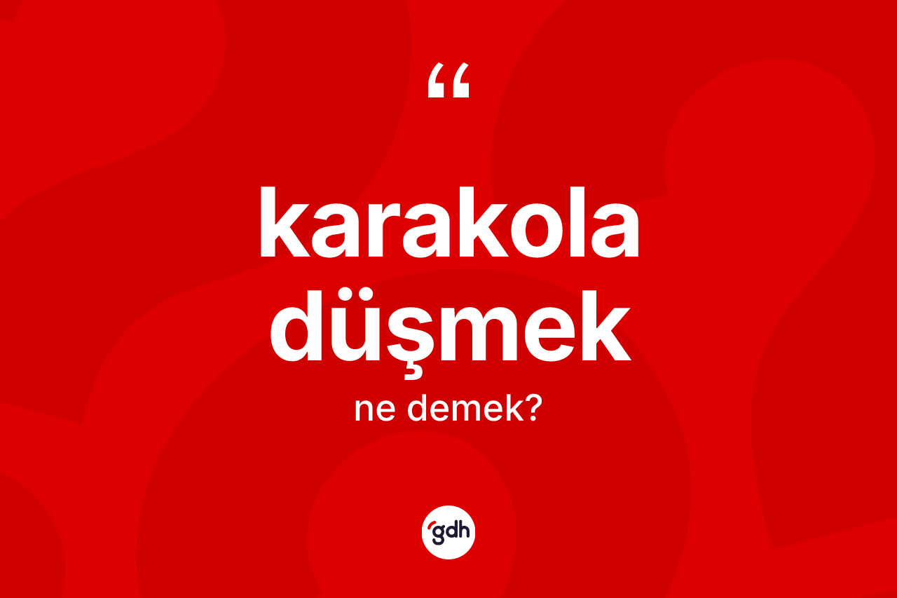 Karakola düşmek ifadesinin anlamı nedir? Karakola düşmek sözünün TDK tanımı nedir?