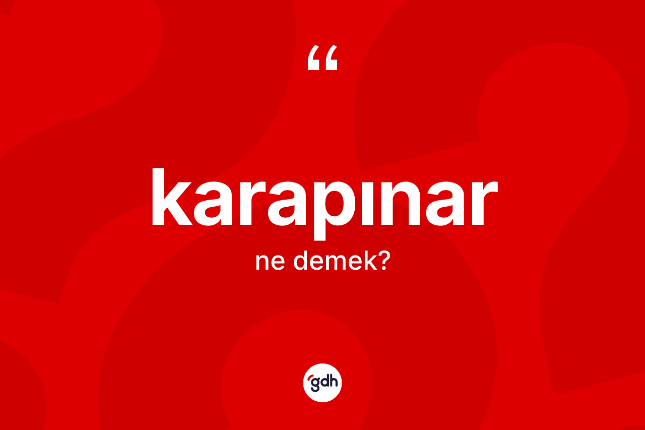 Karapınar kelimesinin anlamı nedir? Karapınar kelimesinin kaç farklı anlamı var?