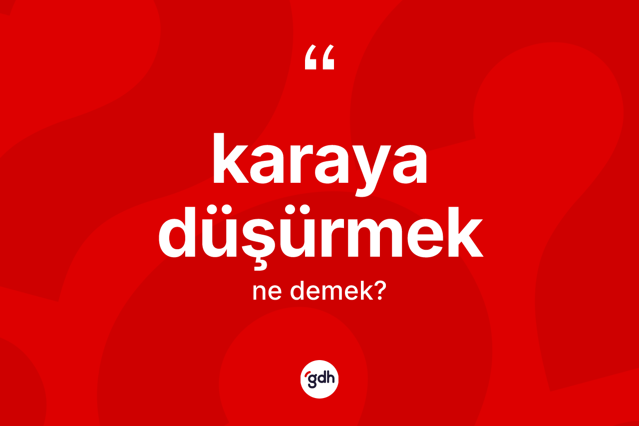 Karaya düşürmek nedir? Karaya düşürmek sözü hangi durumlarda kullanılır?