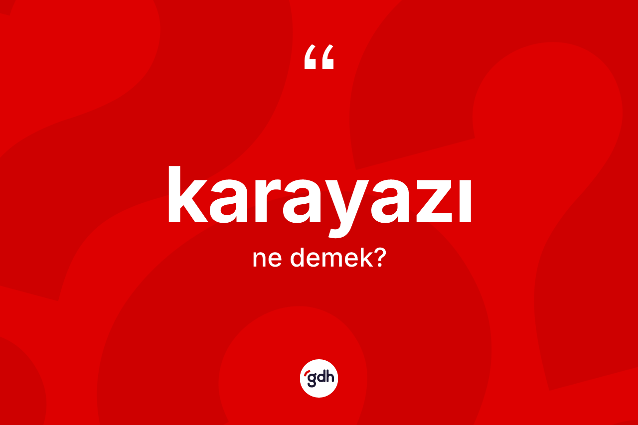 Karayazı kelimesi ne anlama gelir? Karayazı'nın TDK'ya göre anlamı nedir?