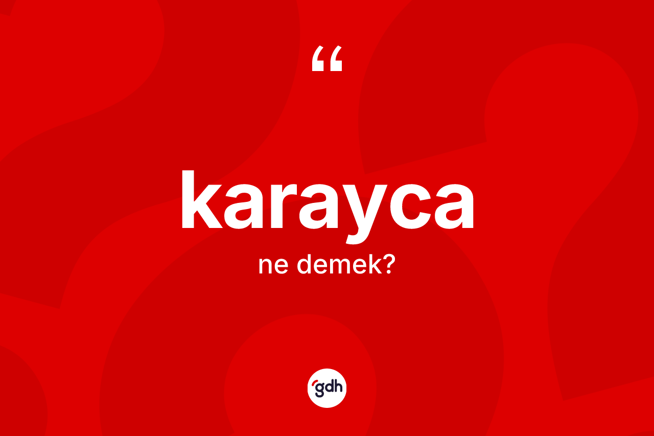 Karayca kelimesi ne demek? Karayca'nın TDK'ya göre anlamı nedir?