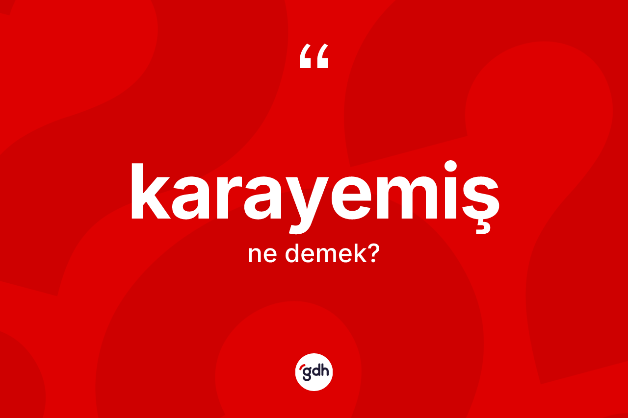 Karayemiş nedir? Karayemişin TDK'ya göre anlamı nedir?