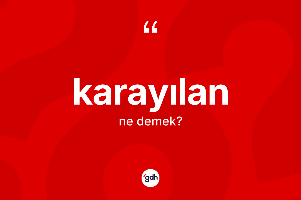 Karayılan nedir? Karayılanın TDK'ya göre anlamı nedir?