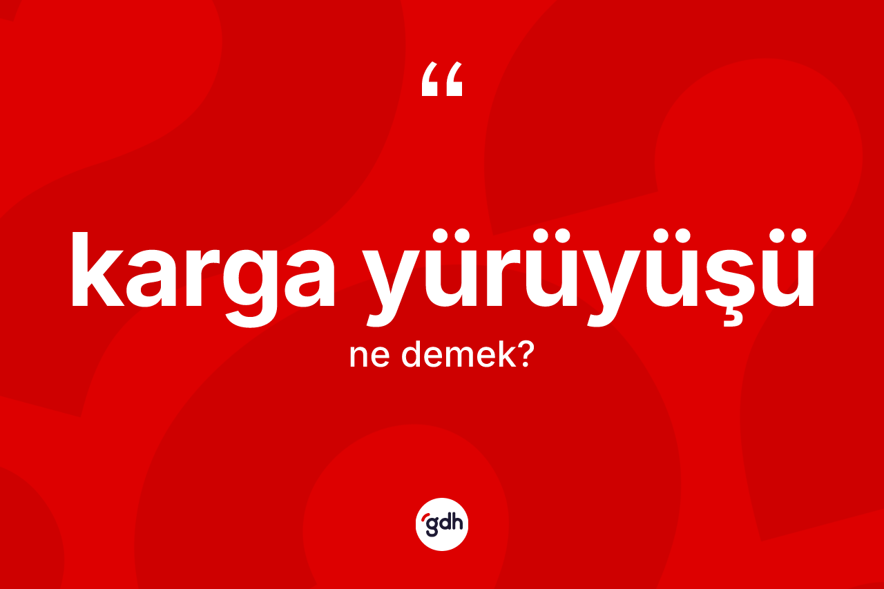Karga yürüyüşü kelimesinin anlamı nedir? Karga yürüyüşü kelimesinin TDK anlamı nedir?