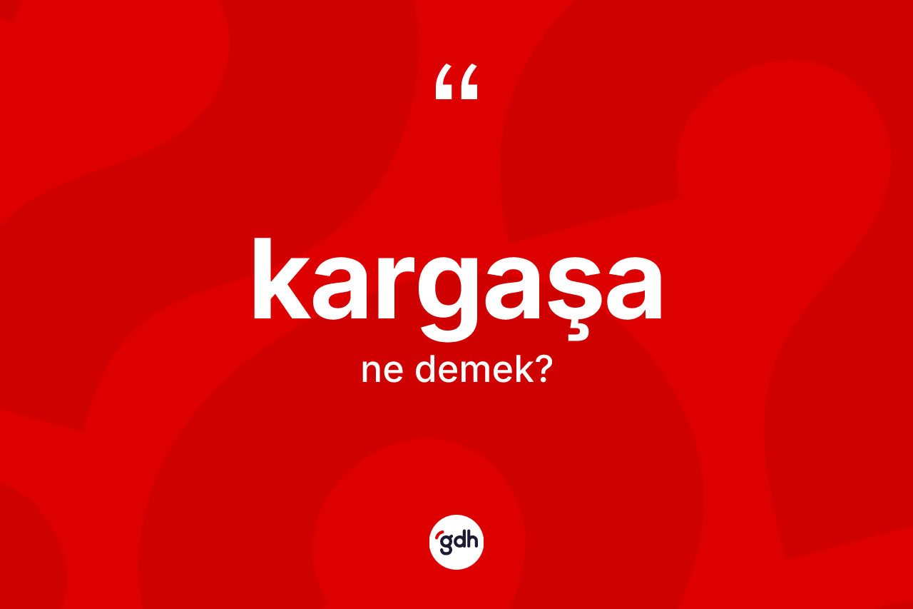 Kargaşa kelimesinin sözlükteki tanımı nedir? Kargaşanın kısaca tanımı nedir?