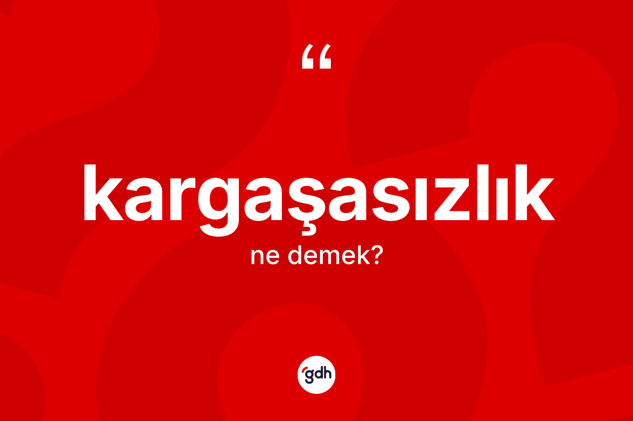 Kargaşasızlık nedir? Kargaşasızlık kelimesinin TDK anlamı nedir?