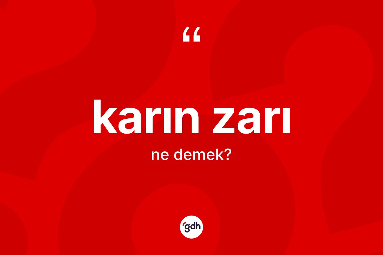 Karın zarı kelimesinin tanımı nedir? Karın zarının TDK'ya göre anlamı nedir?