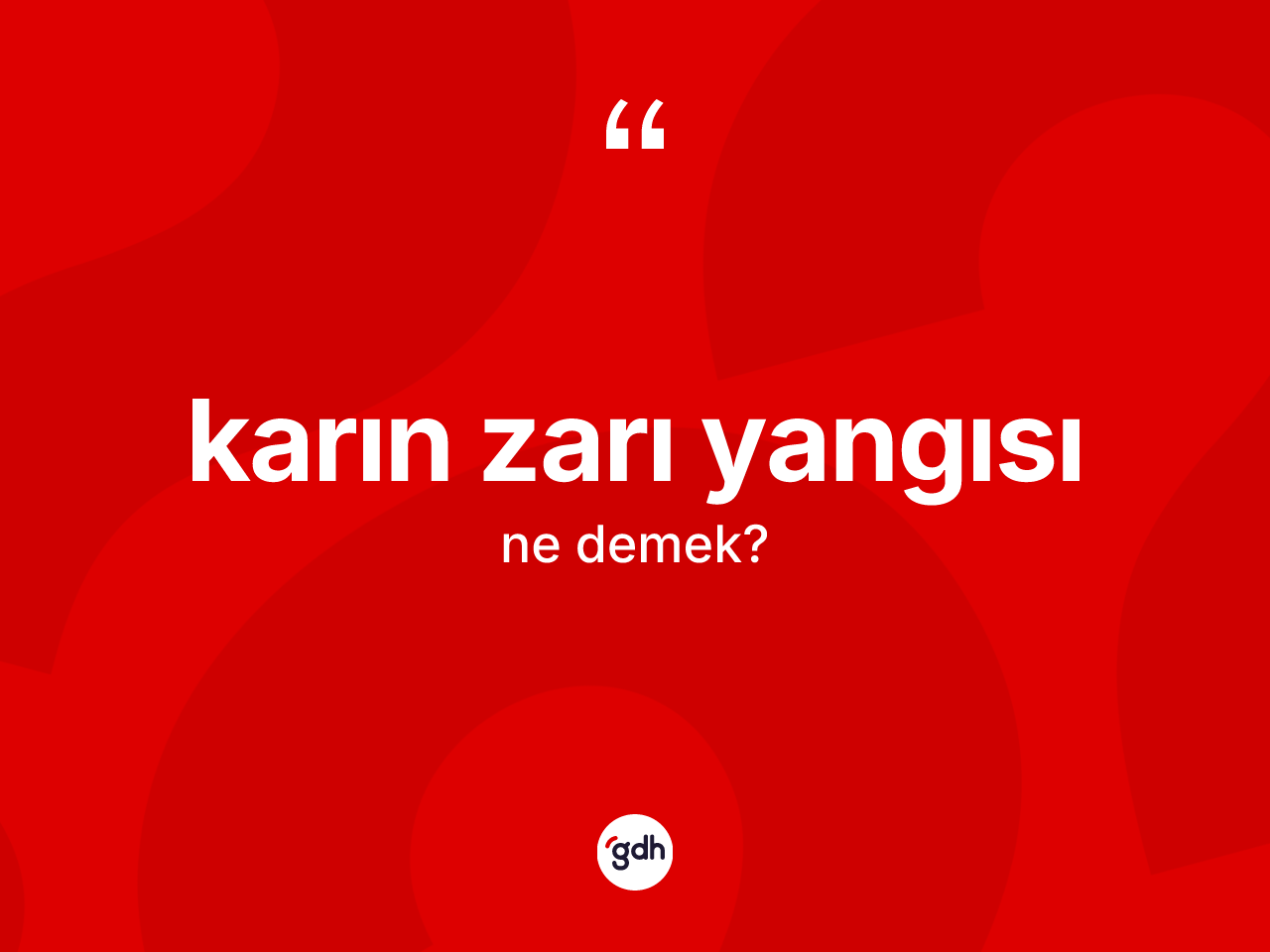 Karın zarı yangısı kelimesinin sözlükteki tanımı nedir? Karın zarı yangısının TDK'ya göre anlamı nedir?