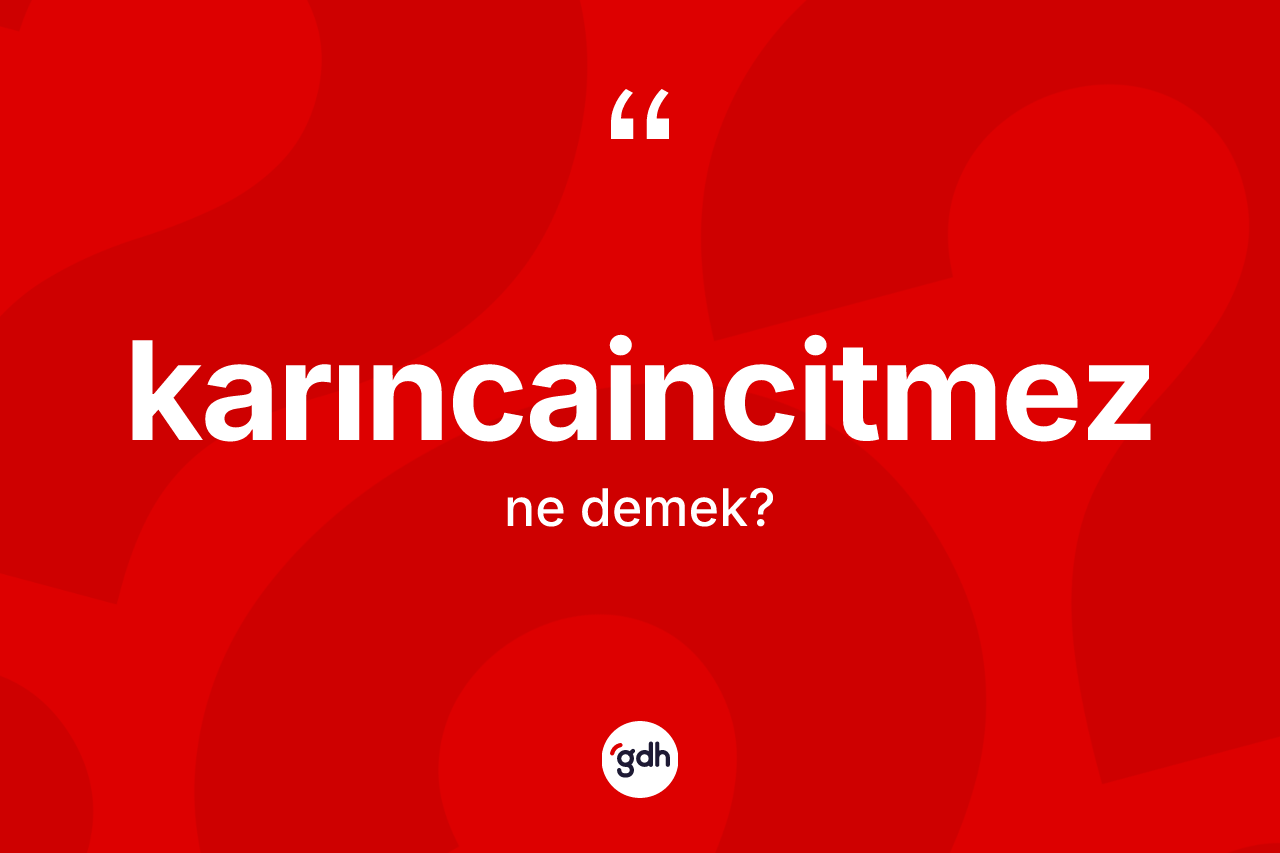 Karıncaincitmez kelimesinin sözlükteki tanımı nedir? Karıncaincitmez kelimesinin kaç farklı anlamı var?