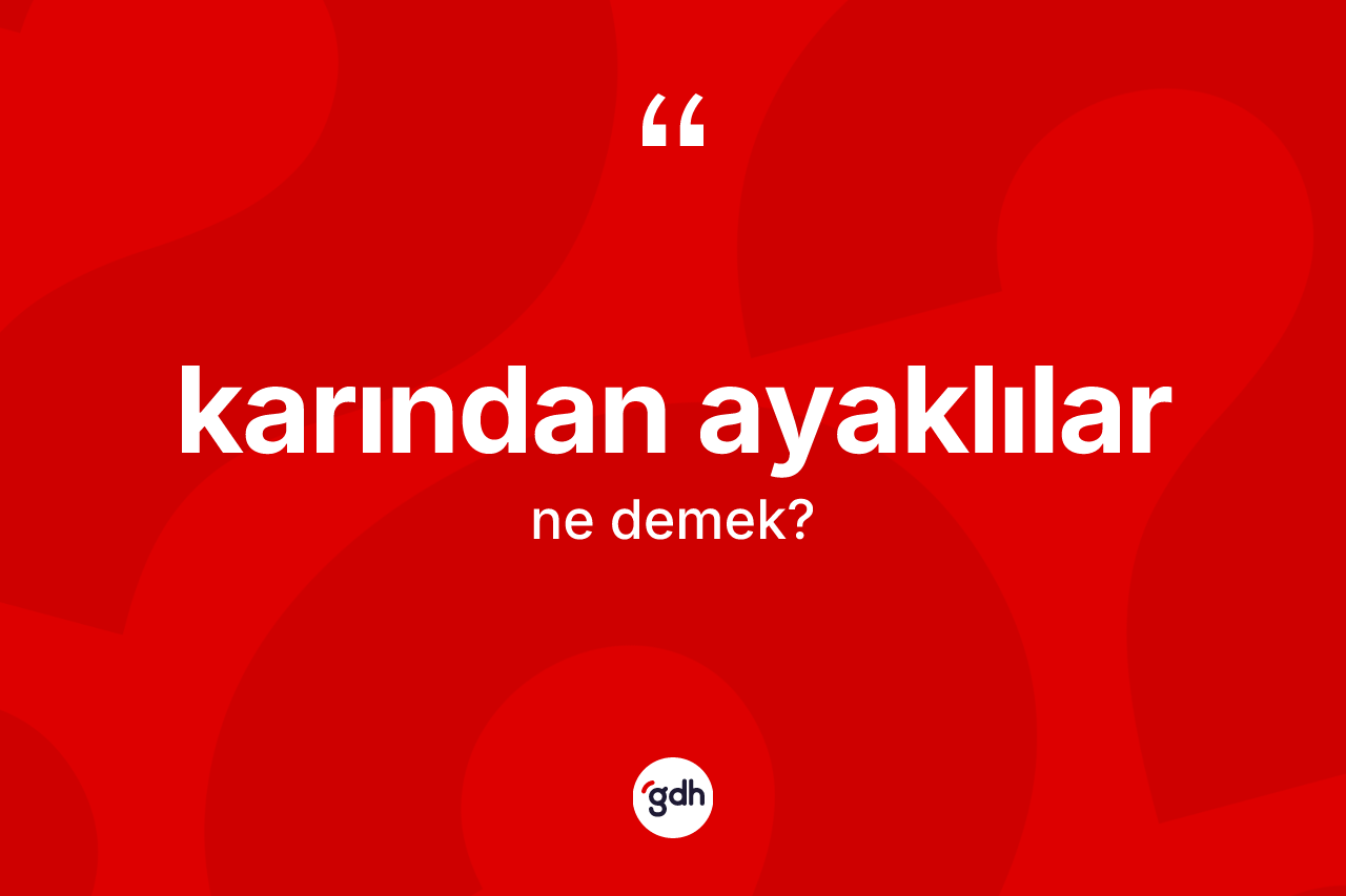 Karından ayaklılar kelimesinin sözlükteki tanımı nedir? Karından ayaklıların TDK'ya göre anlamı nedir?
