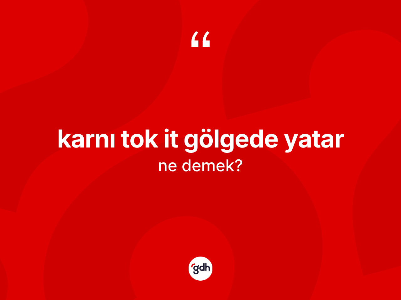 Karnı tok it gölgede yatar ifadesinin tanımı nedir? Karnı tok it gölgede yatar ifadesinin TDK'ya göre açıklaması nedir?