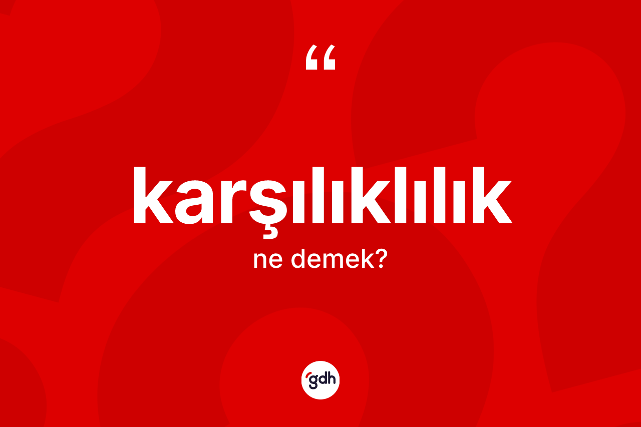 Karşılıklılık kelimesi ne demek? Karşılıklılık kelimesinin kaç farklı anlamı var?