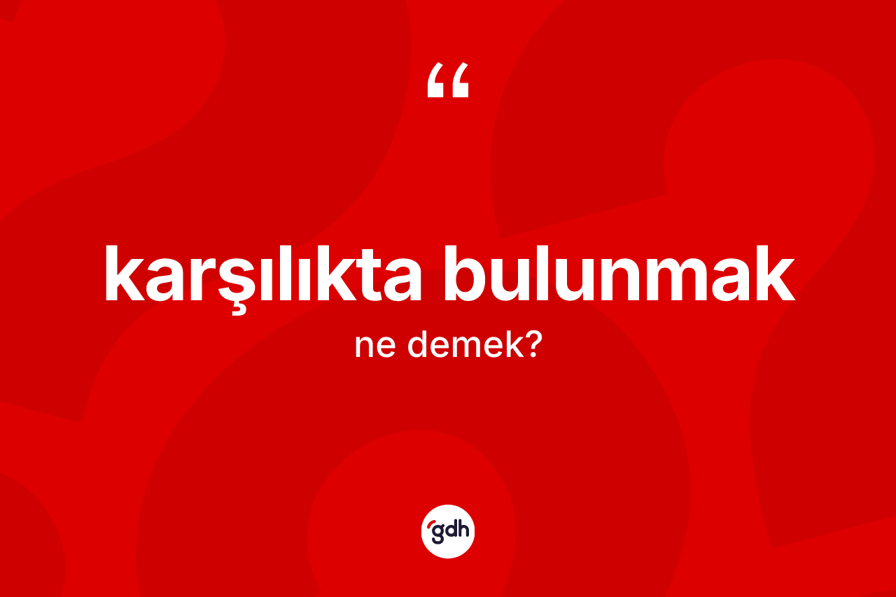 Karşılıkta bulunmak ifadesinin tanımı nedir? Karşılıkta bulunmak ifadesi hangi durumlarda kullanılır