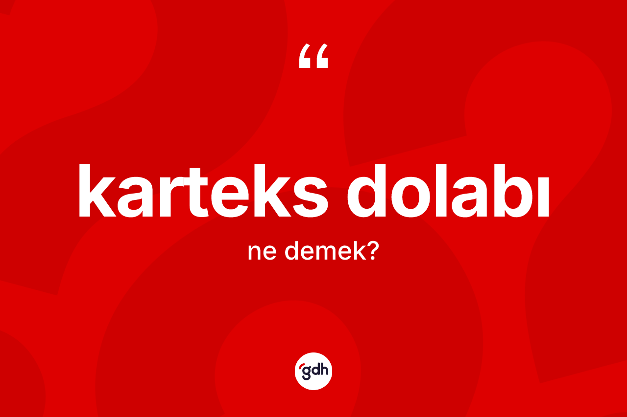 Karteks dolabı kelimesinin tanımı nedir? Karteks dolabının TDK'ya göre anlamı nedir?