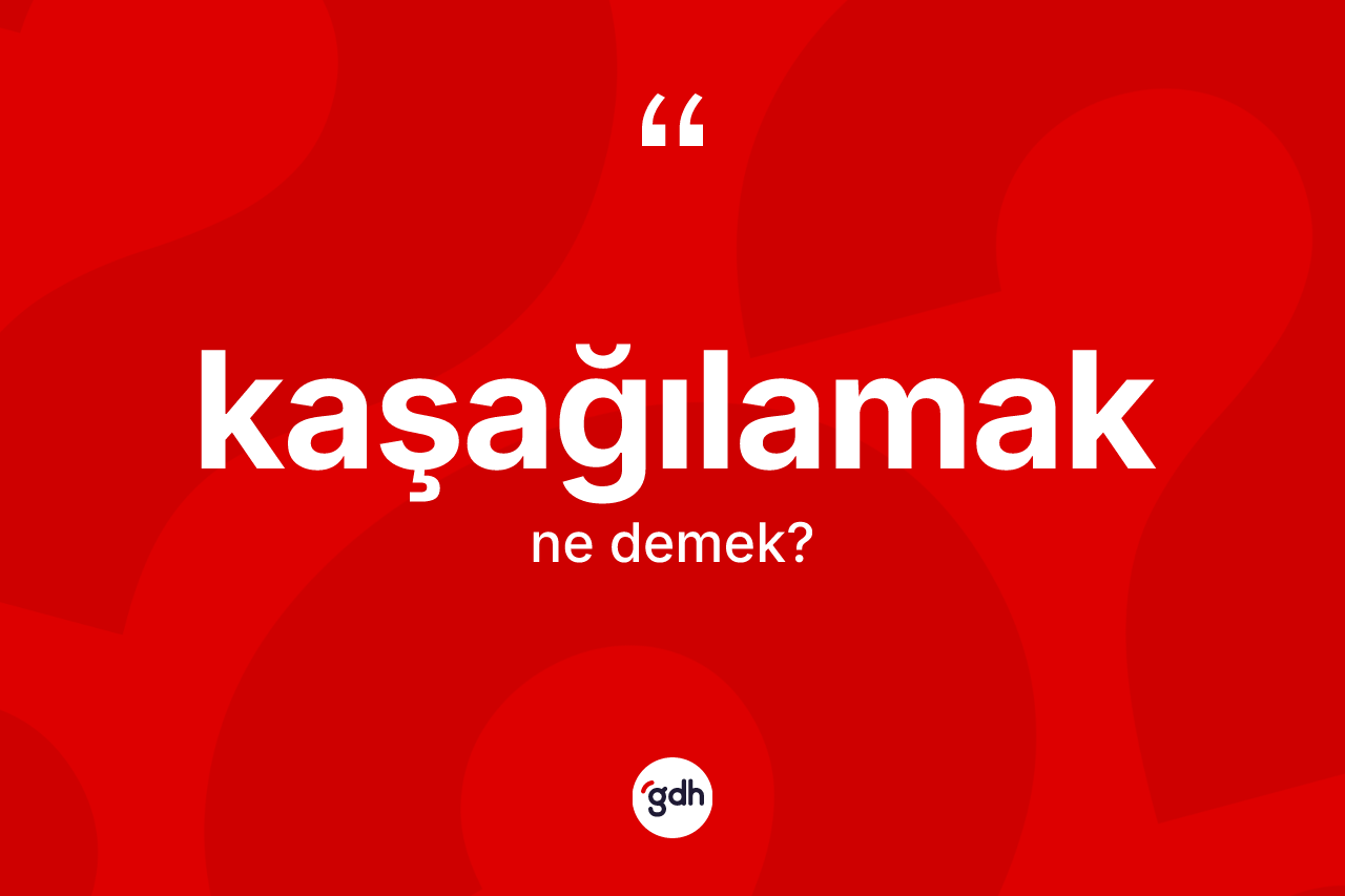 Kaşağılamak kelimesinin tanımı nedir?