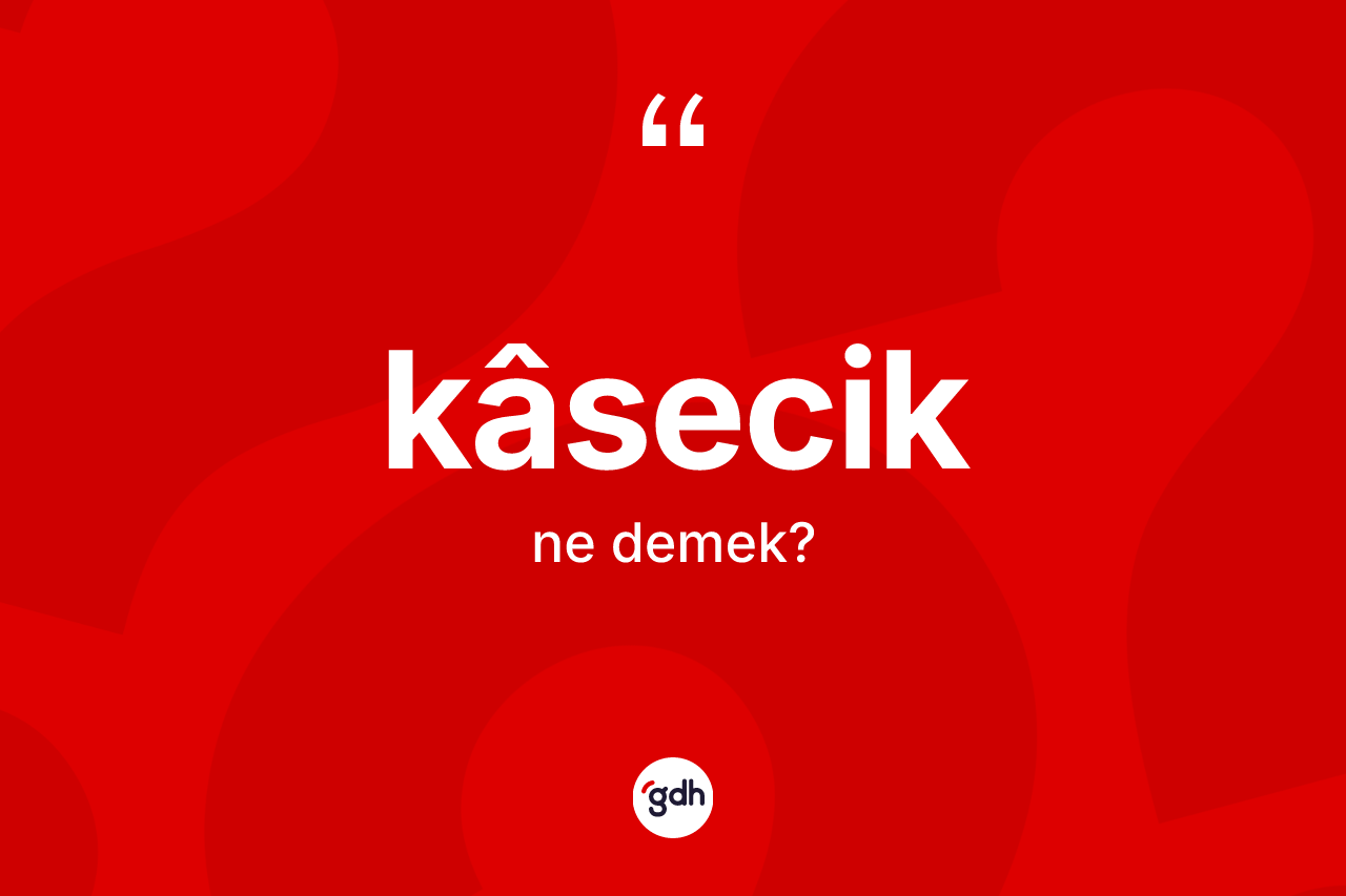 Kâsecik kelimesi ne demek? Kâsecik kelimesinin TDK'ya göre açıklaması nedir?