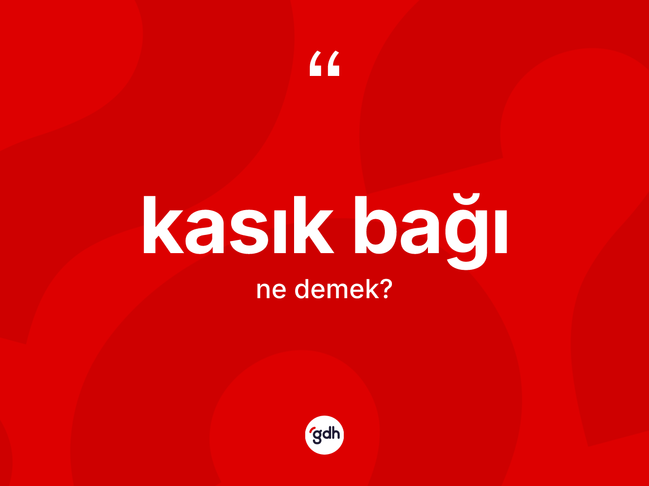 Kasık bağı kelimesi ne demek? Kasık bağı kelimesinin TDK'ya göre açıklaması nedir?