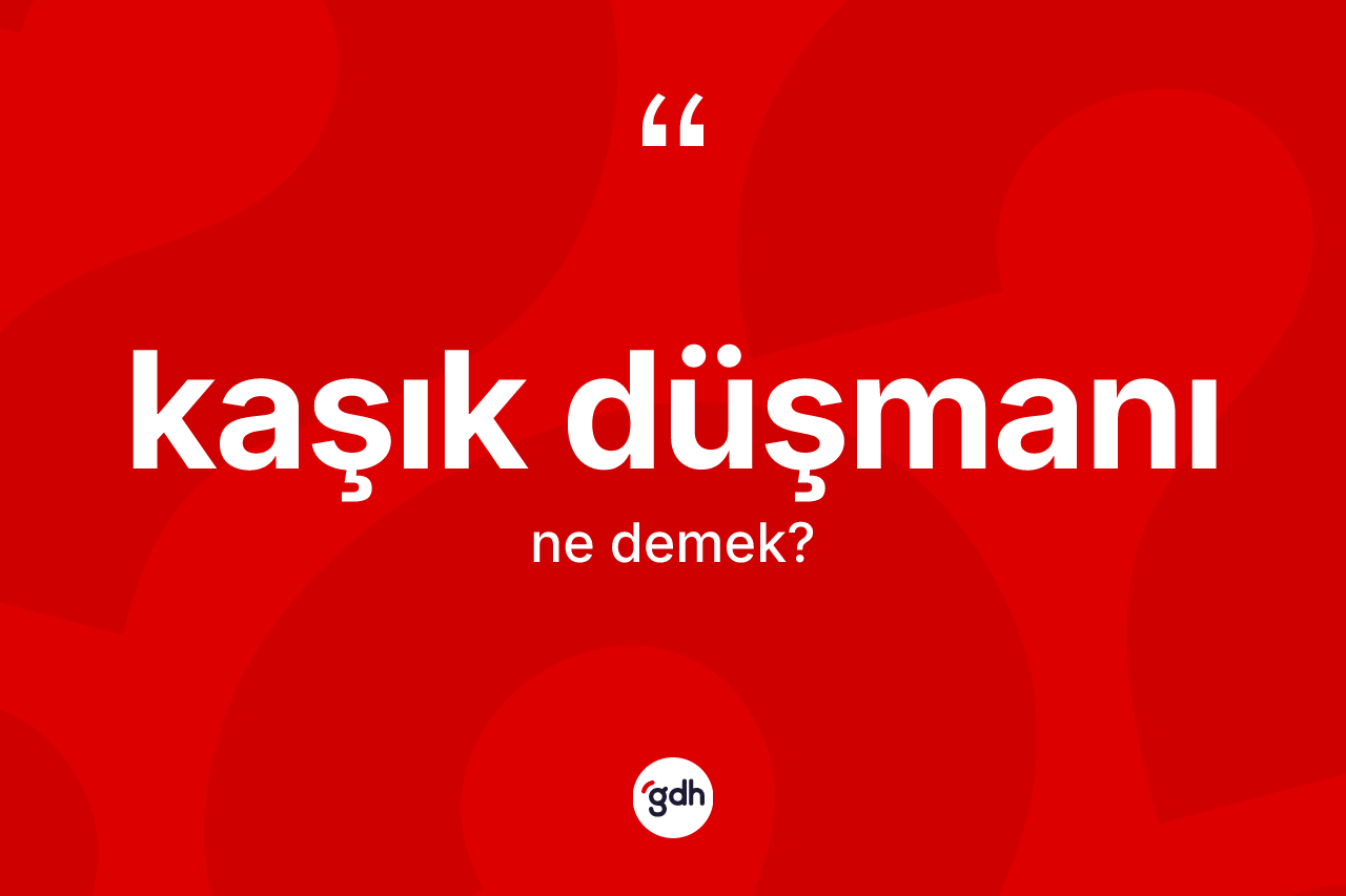 Kaşık düşmanı kelimesinin sözlükteki tanımı nedir? Kaşık düşmanı kelimesinin TDK anlamı nedir?