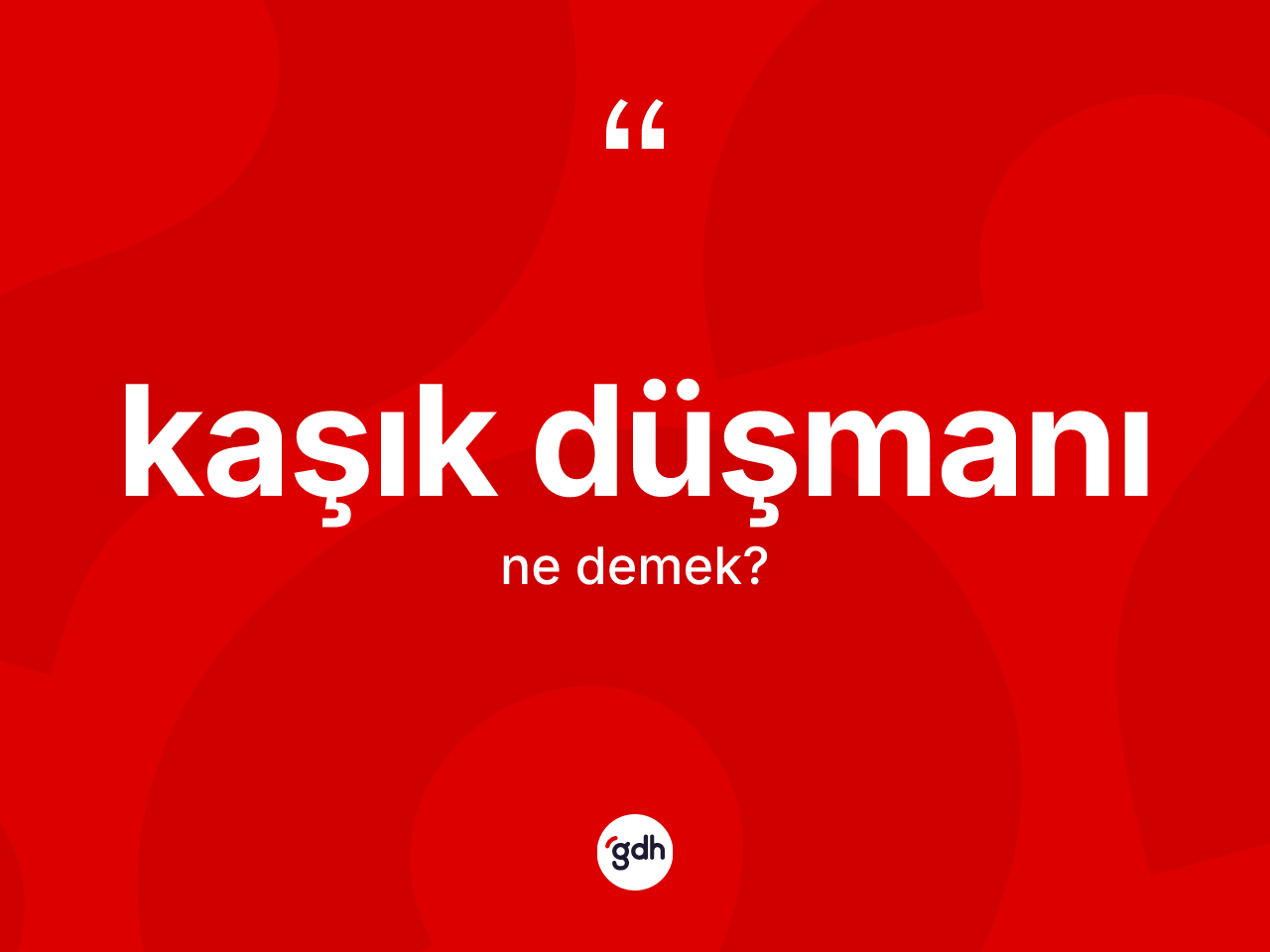 Kaşık düşmanı kelimesinin sözlükteki tanımı nedir? Kaşık düşmanı kelimesinin TDK anlamı nedir?