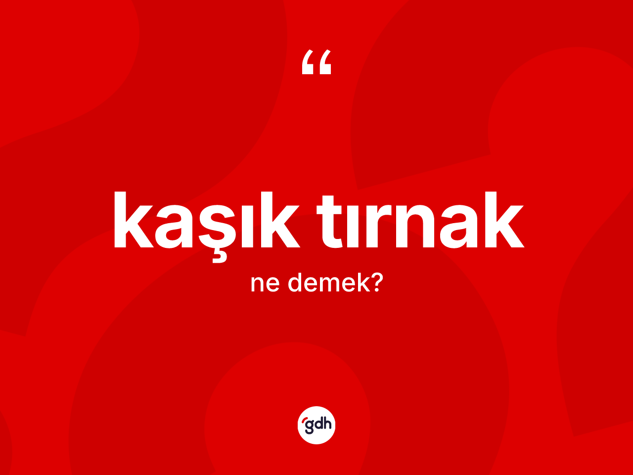 Kaşık tırnak kelimesinin sözlükteki tanımı nedir? Kaşık tırnak kelimesinin TDK'ya göre açıklaması nedir?