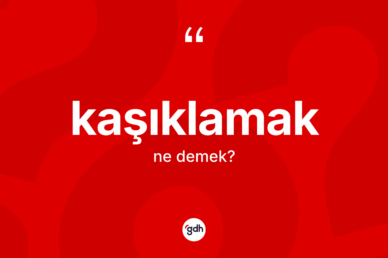 Kaşıklamak kelimesi nedir? Kaşıklamak kelimesinin kaç farklı anlamı var?