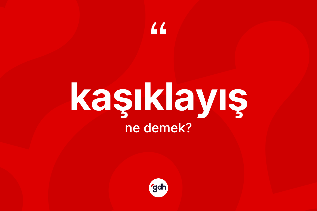 Kaşıklayış kelimesi nedir? Kaşıklayışın TDK'ya göre anlamı nedir?