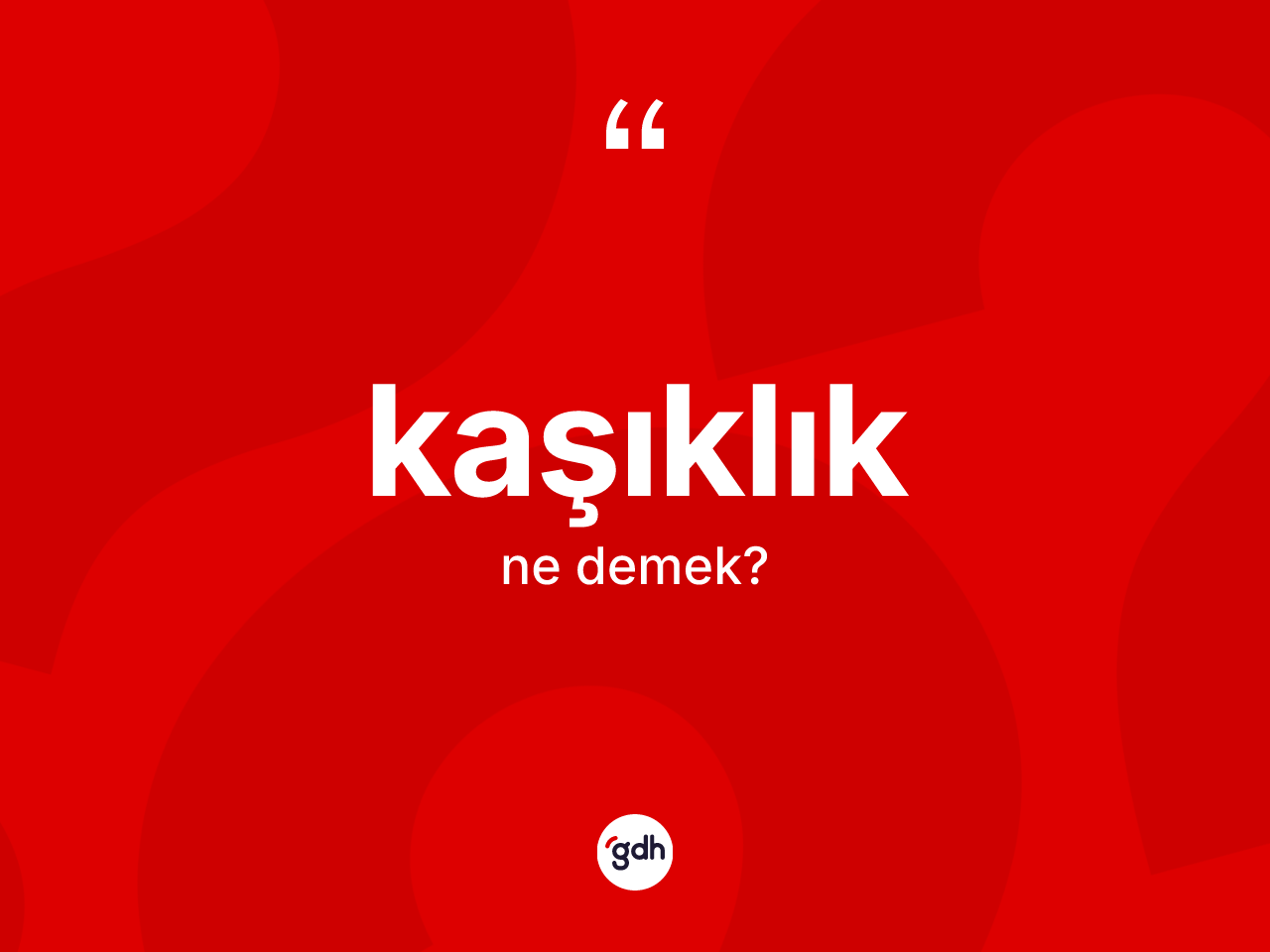 Kaşıklık kelimesinin anlamı nedir? Kaşıklığın TDK'ya göre anlamı nedir?