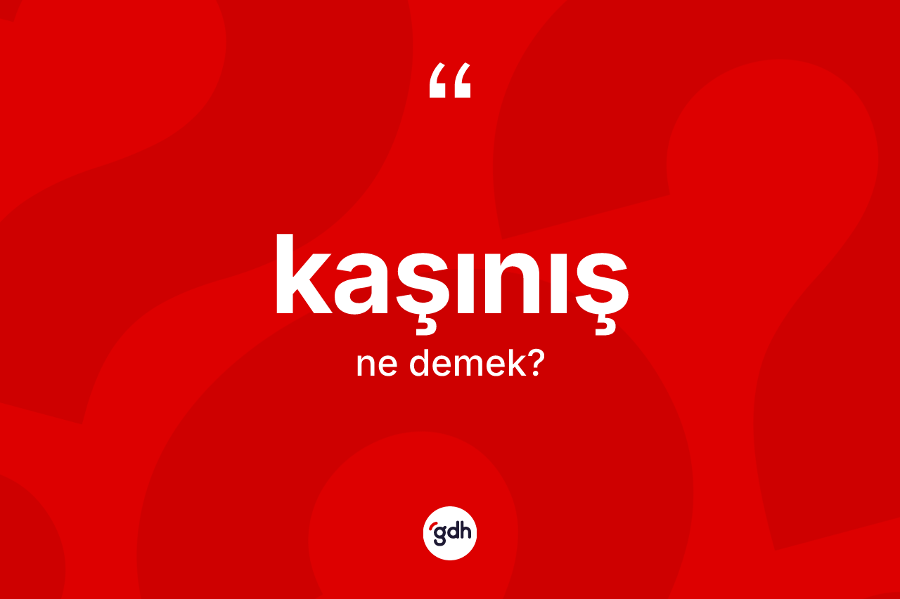 Kaşınış kelimesinin sözlükteki tanımı nedir? Kaşınışın TDK'ya göre anlamı nedir?