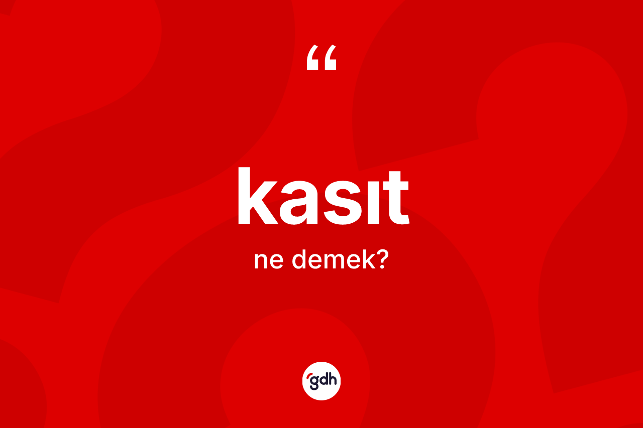 Kasıt kelimesinin tanımı nedir? Kasıt kelimesinin kaç farklı anlamı var?