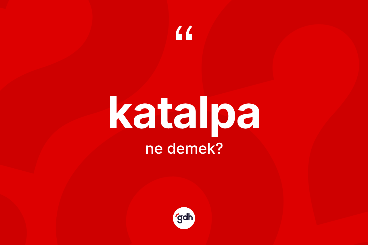 Katalpa kelimesinin sözlükteki tanımı nedir? Katalpa kelimesinin kaç farklı anlamı var?