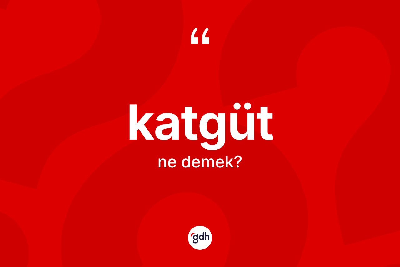 Katgüt kelimesi ne demek? Katgütün TDK'ya göre anlamı nedir?