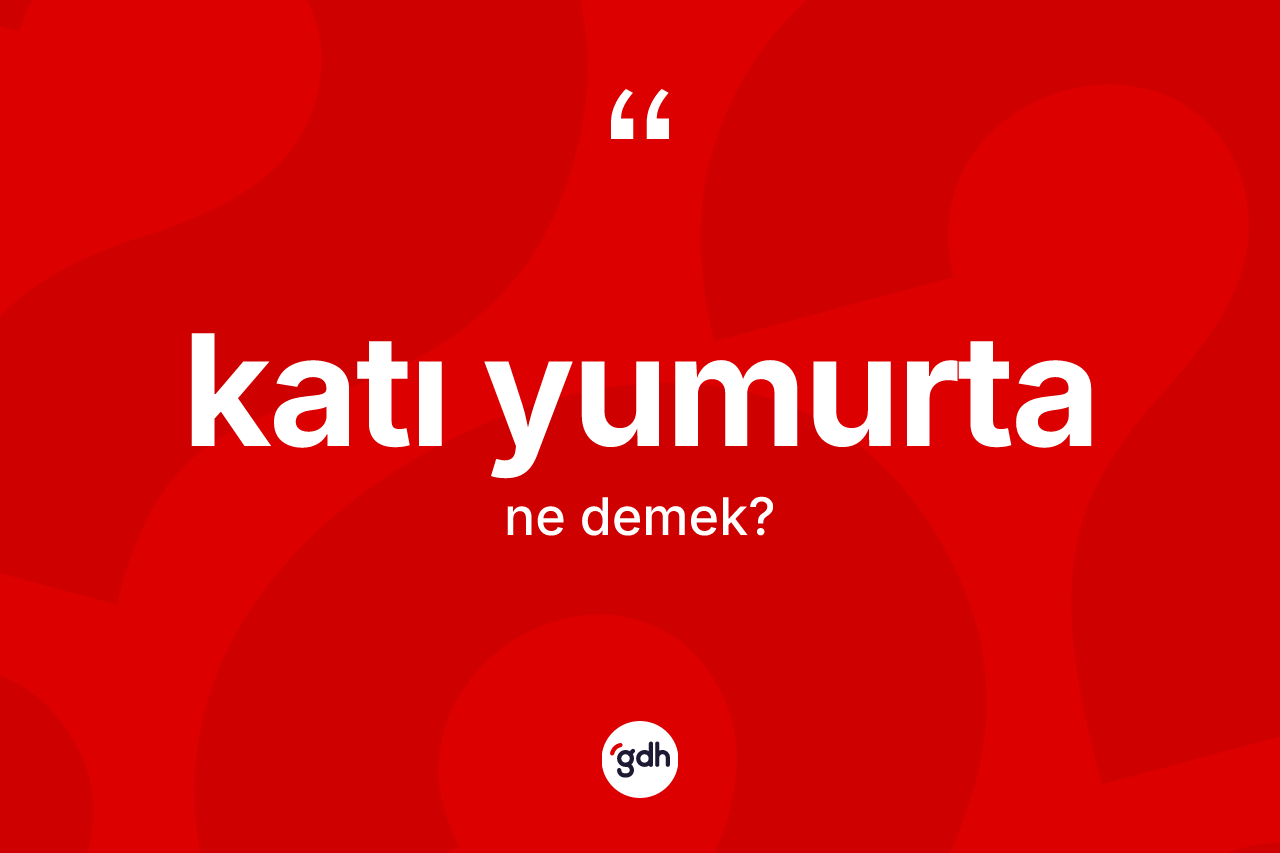 Katı yumurta kelimesinin tanımı nedir?