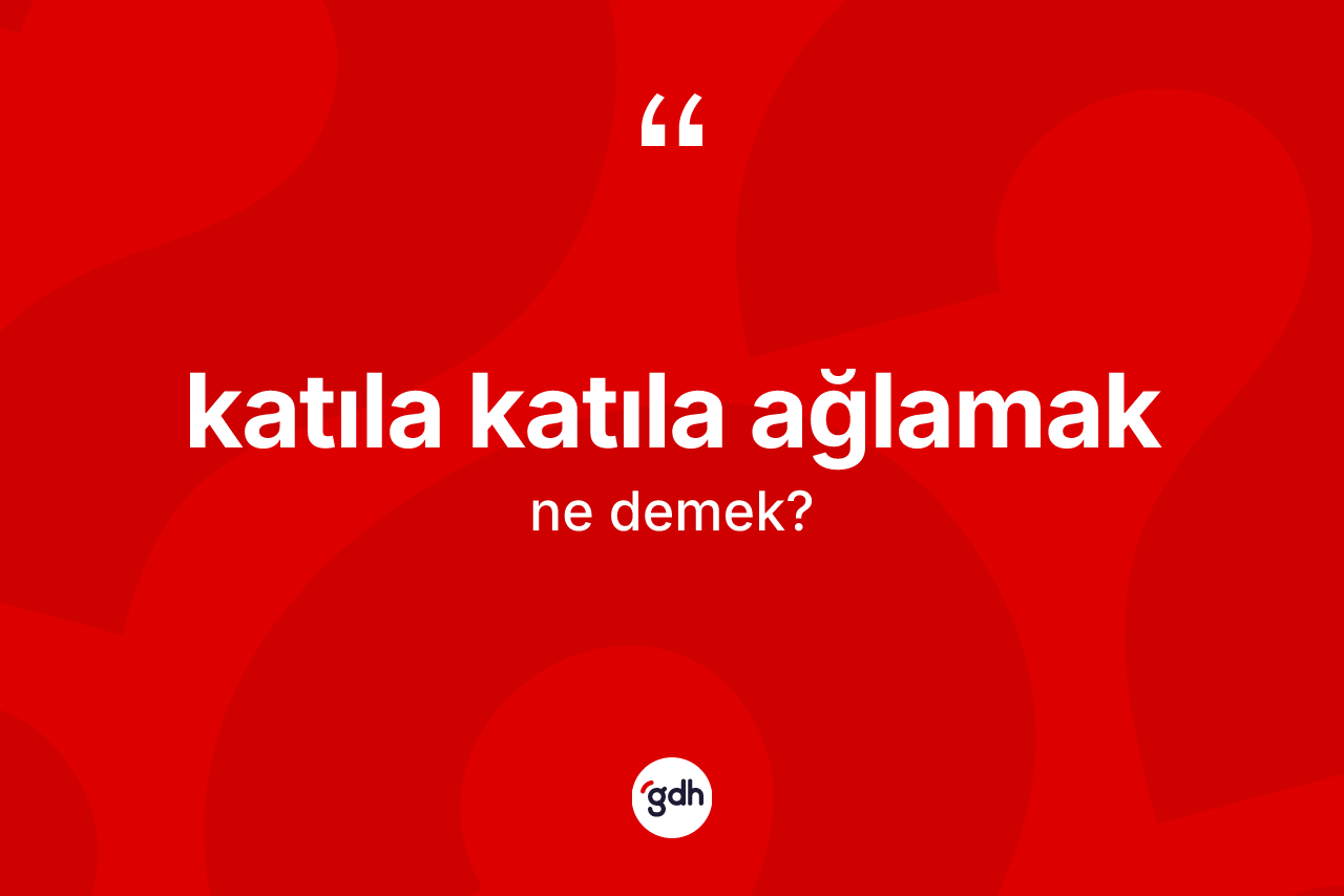 Katıla katıla ağlamak ifadesinin tanımı nedir? Katıla katıla ağlamak ifadesinin TDK'ya göre açıklaması nedir?