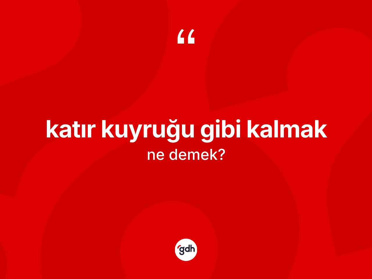 Katır kuyruğu gibi kalmak ifadesinin anlamı nedir? Katır kuyruğu gibi kalmak ifadesi hangi durumlarda kullanılır