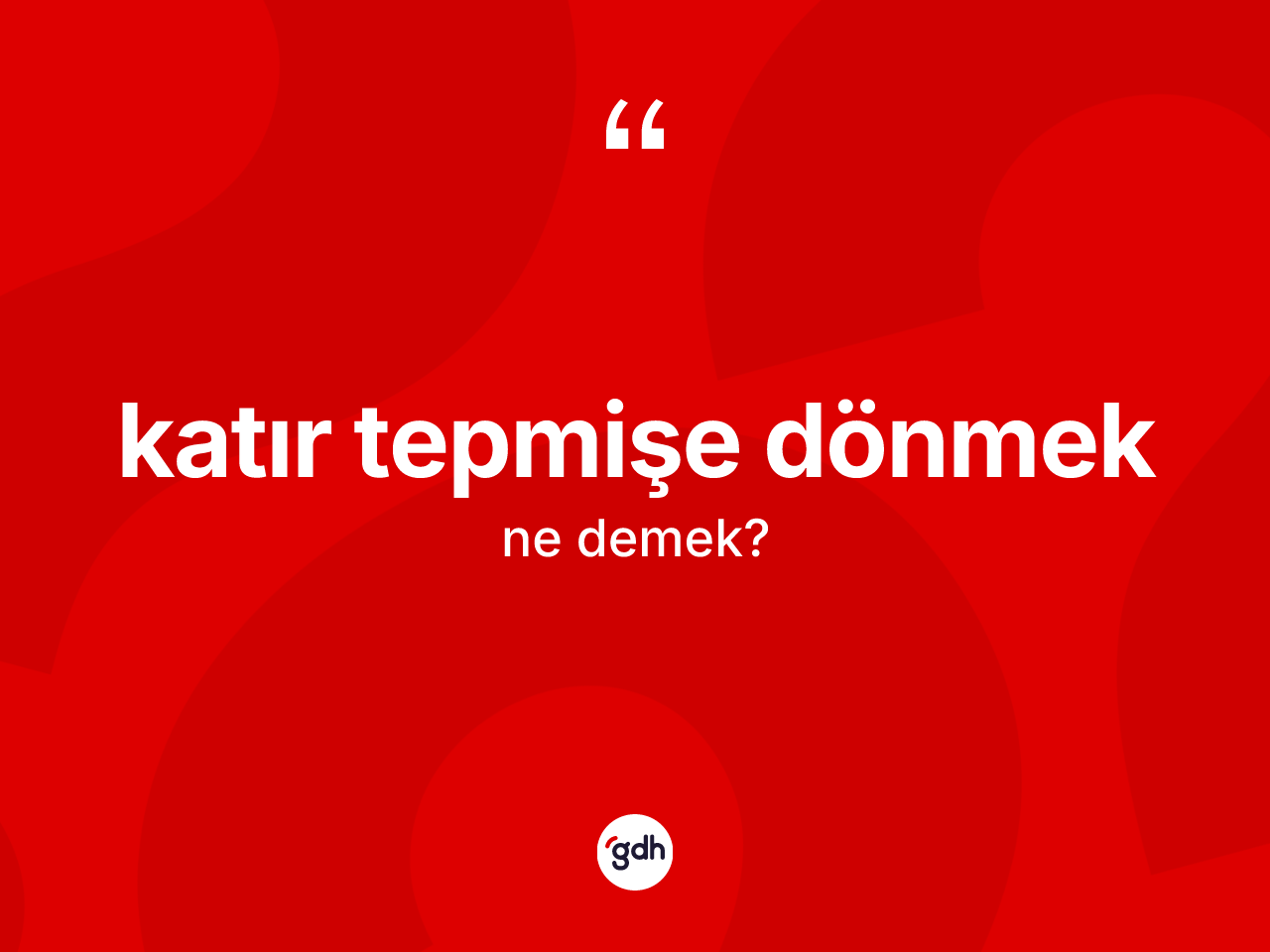 Katır tepmişe dönmek ifadesinin tanımı nedir? Katır tepmişe dönmek ifadesinin TDK anlamı nedir?