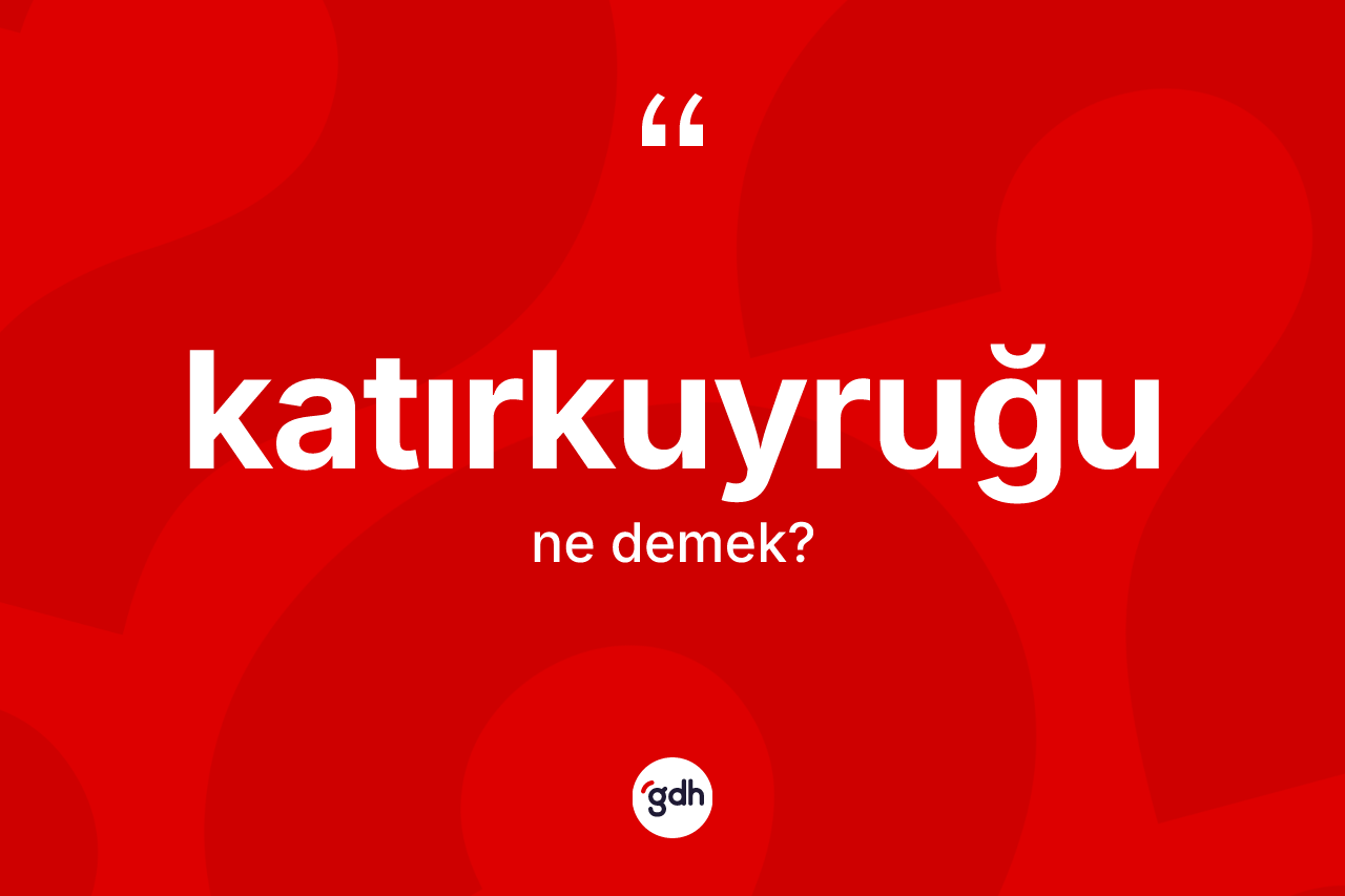 Katırkuyruğu kelimesinin tanımı nedir? Katırkuyruğunun TDK'ya göre anlamı nedir?
