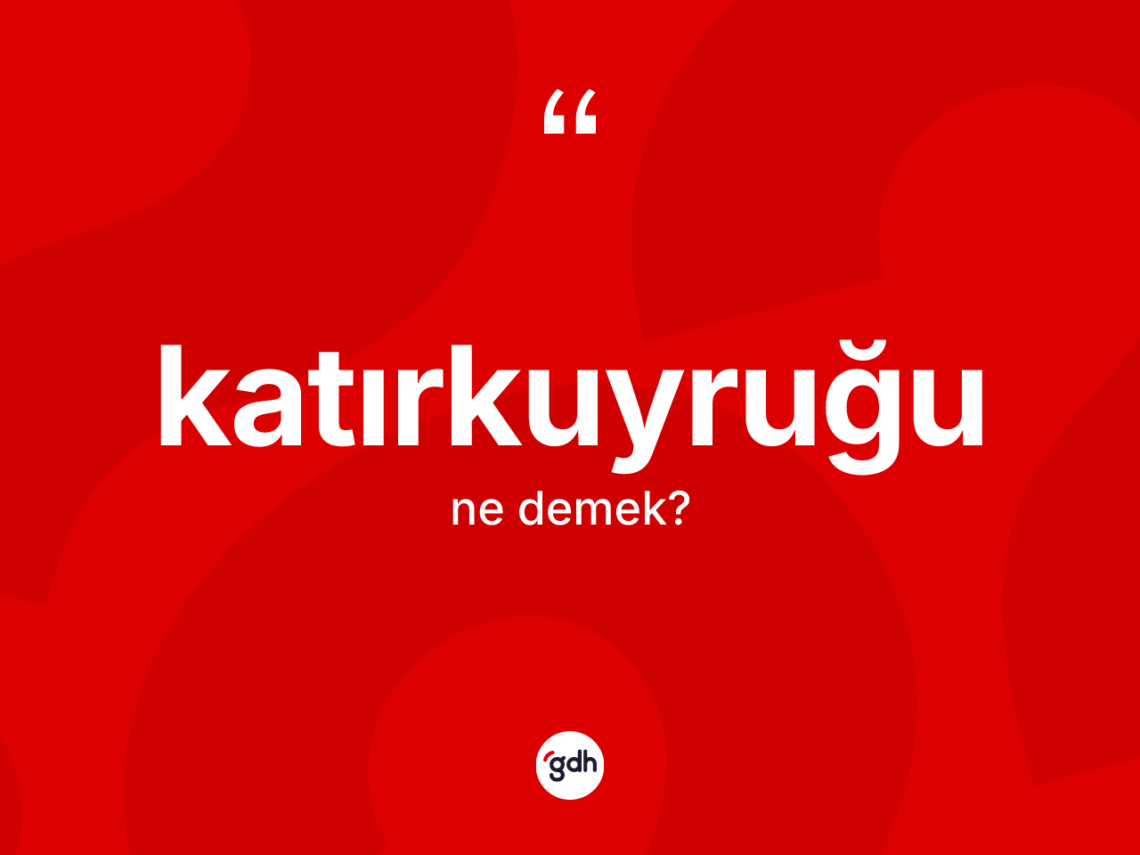 Katırkuyruğu kelimesinin tanımı nedir? Katırkuyruğunun TDK'ya göre anlamı nedir?