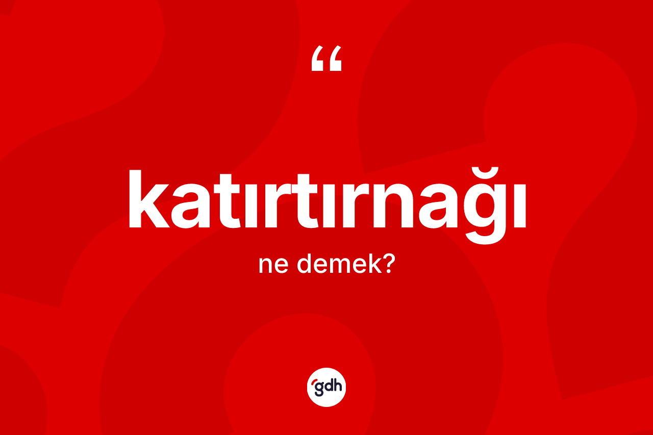Katırtırnağı kelimesinin tanımı nedir?