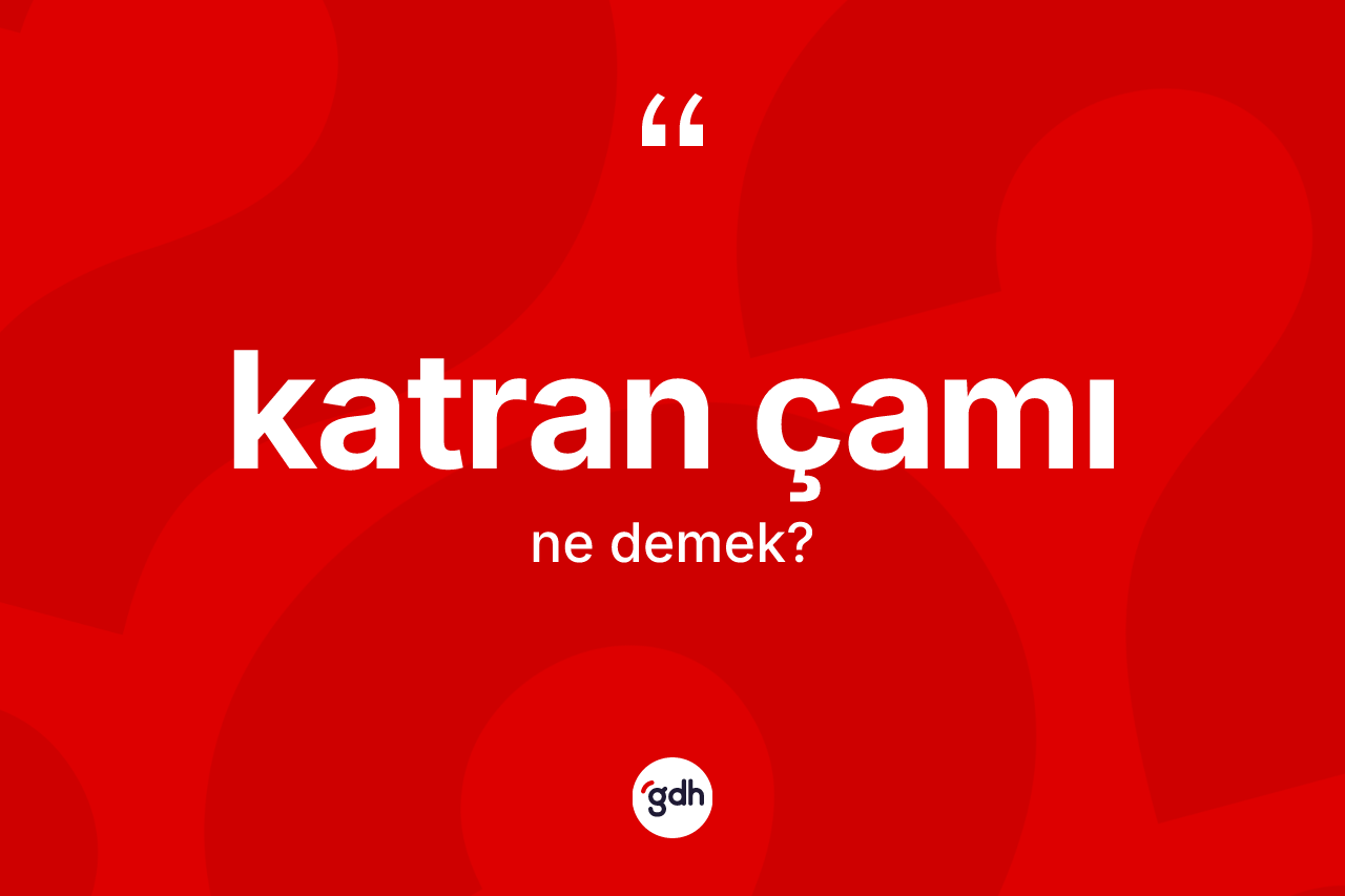 Katran çamı kelimesinin sözlükteki tanımı nedir?