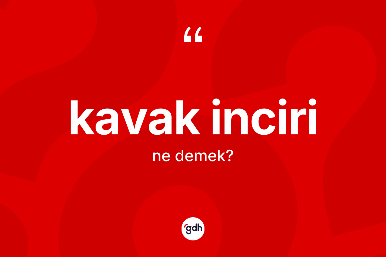 Kavak inciri kelimesinin tanımı nedir?
