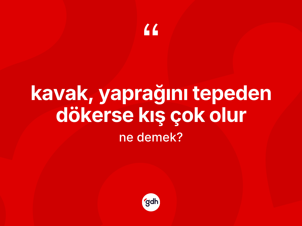 Kavak, yaprağını tepeden dökerse kış çok olur ifadesi ne demek? Kavak, yaprağını tepeden dökerse kış çok olur ifadesi nerede kullanılır?