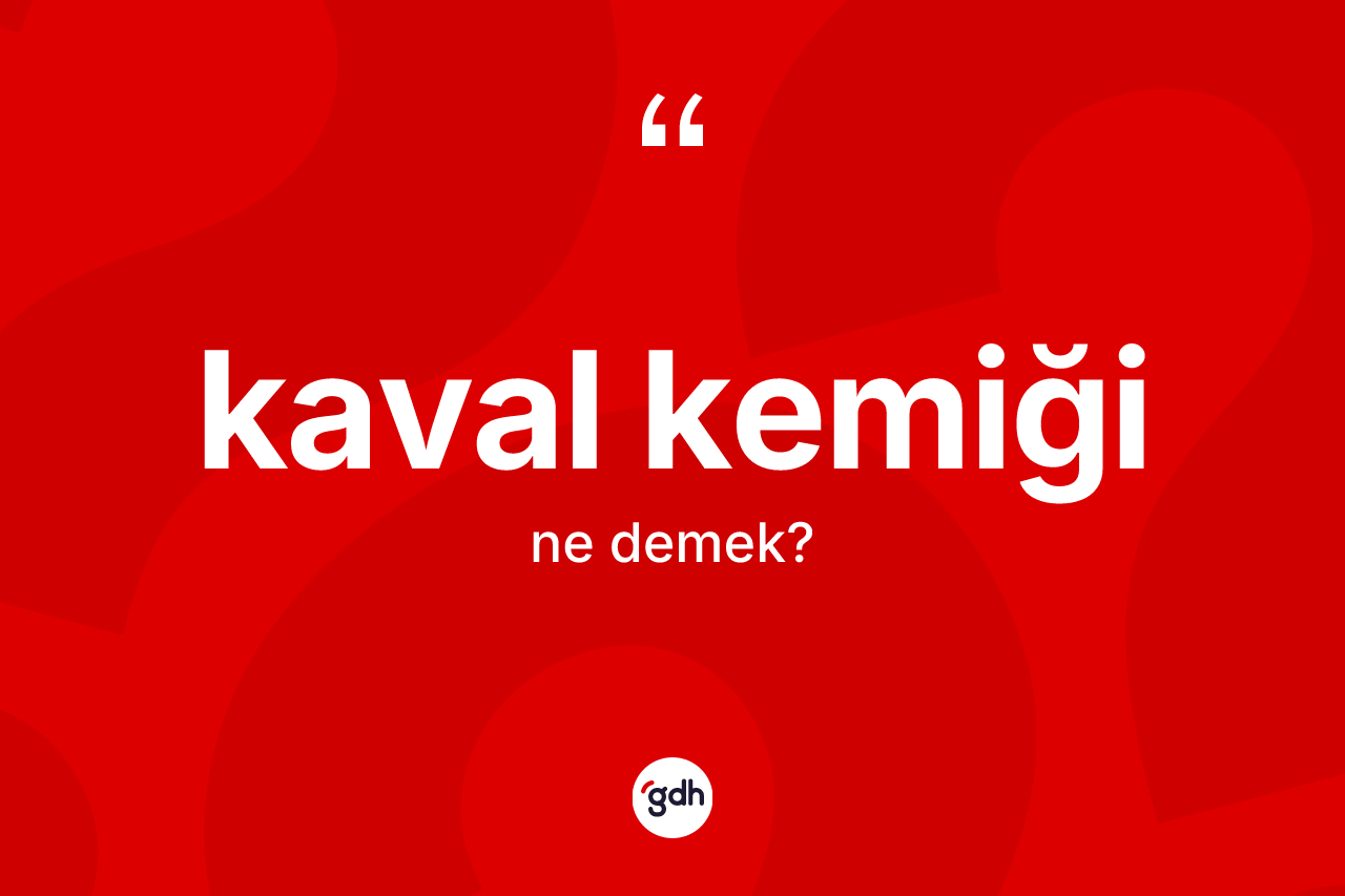 Kaval kemiği kelimesinin sözlükteki tanımı nedir?