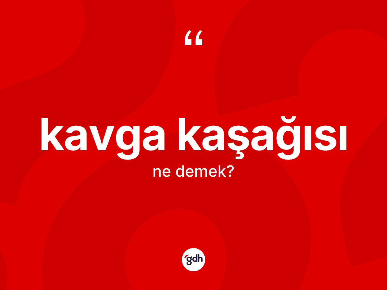 Kavga kaşağısı ne demek? Kavga kaşağısının sözlükteki anlamı nedir?