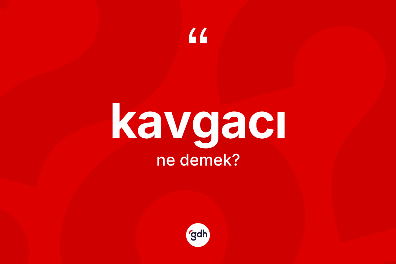 Kavgacı kelimesinin sözlükteki tanımı nedir?