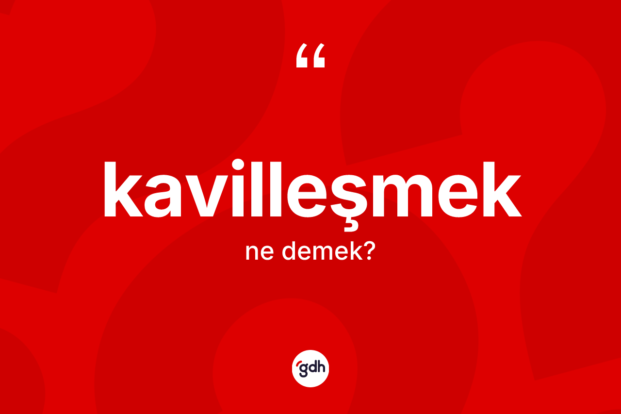 Kavilleşmek kelimesi nedir? Kavilleşmeğin TDK'ya göre anlamı nedir?