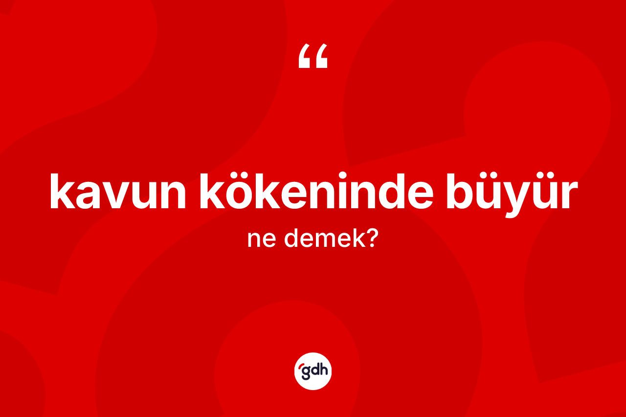 Kavun kökeninde büyür ifadesi neyi anlatır? Kavun kökeninde büyür ifadesinin özellikleri nelerdir?