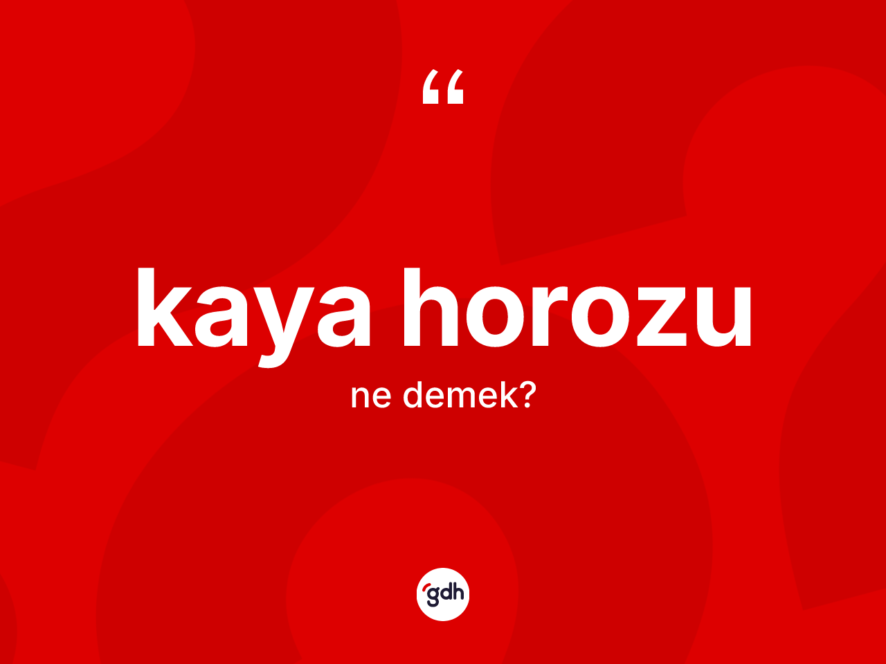 Kaya horozu kelimesi nedir? Kaya horozunun halk arasındaki kullanımı nasıldır?