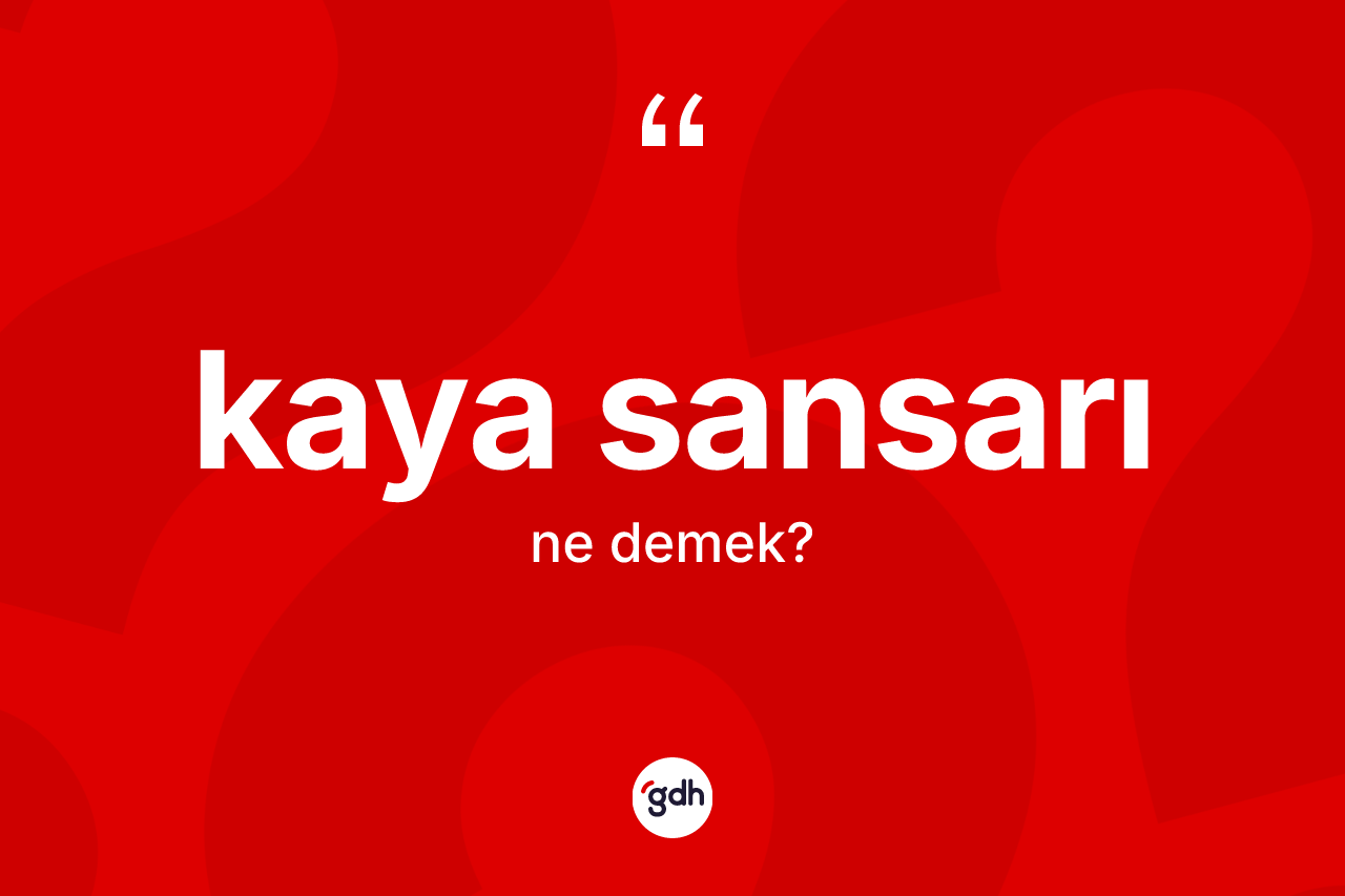 Kaya sansarı kelimesi ne demek?